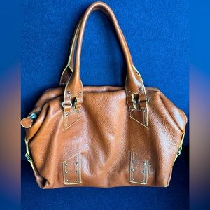 Cole Haan Brown Leather Bowling/Satchel Bag